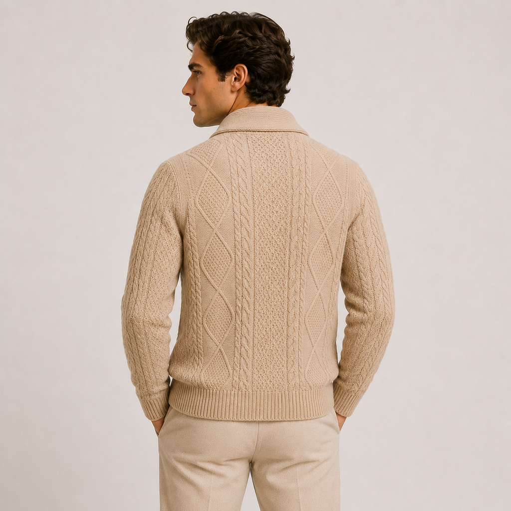 Shawl Collar Knit Cardigan