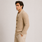 Shawl Collar Knit Cardigan