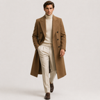 Double-Breasted Wool Overcoat