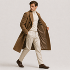 Double-Breasted Wool Overcoat