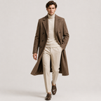 Double-Breasted Wool Overcoat