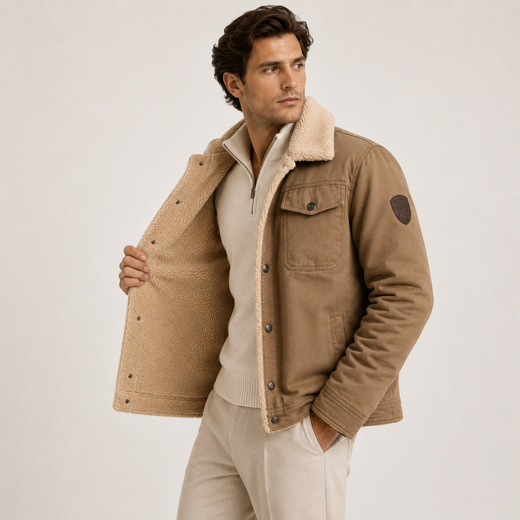 Fleece-Lined Utility Jacket