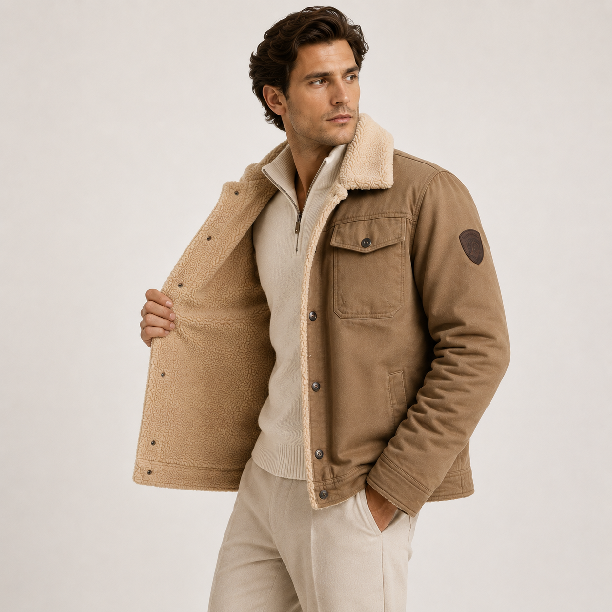 Fleece-Lined Utility Jacket