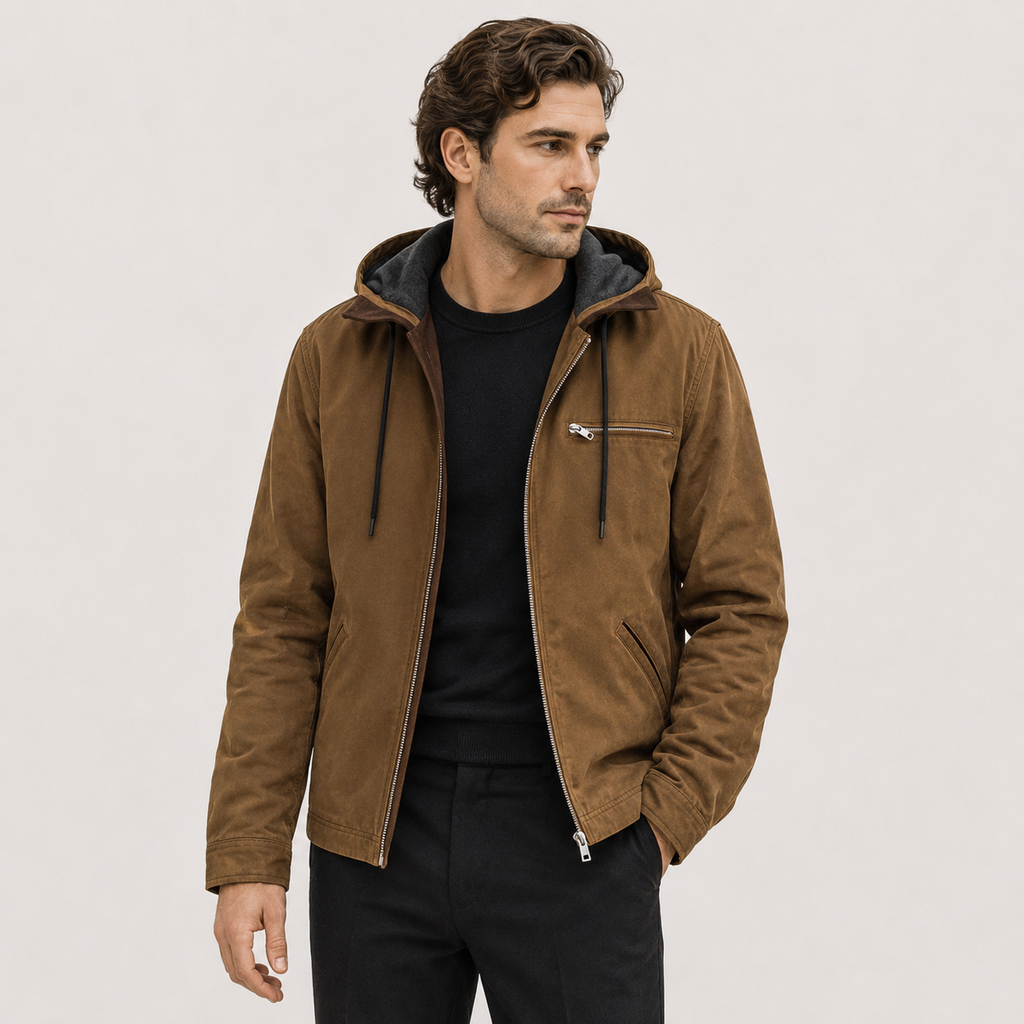 Fleece-Lined Hooded Jacket