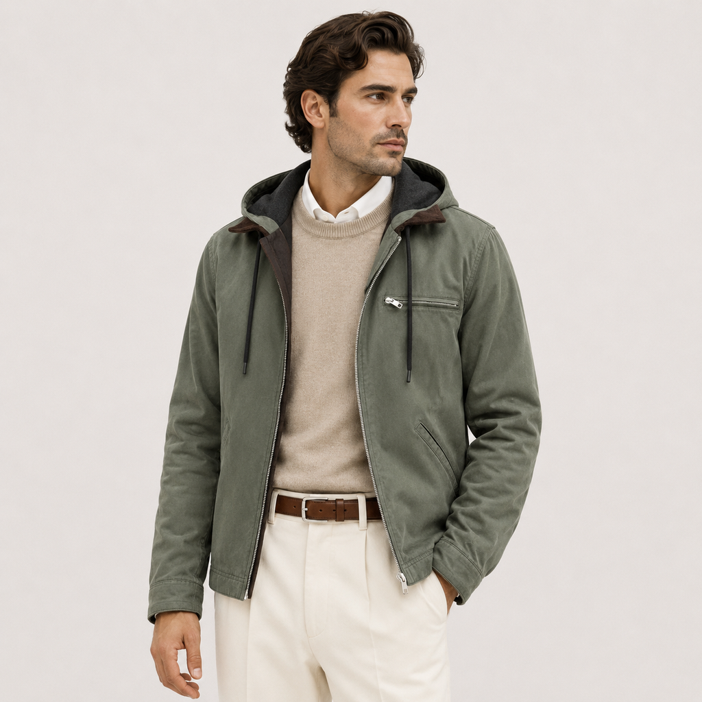 Fleece-Lined Hooded Jacket