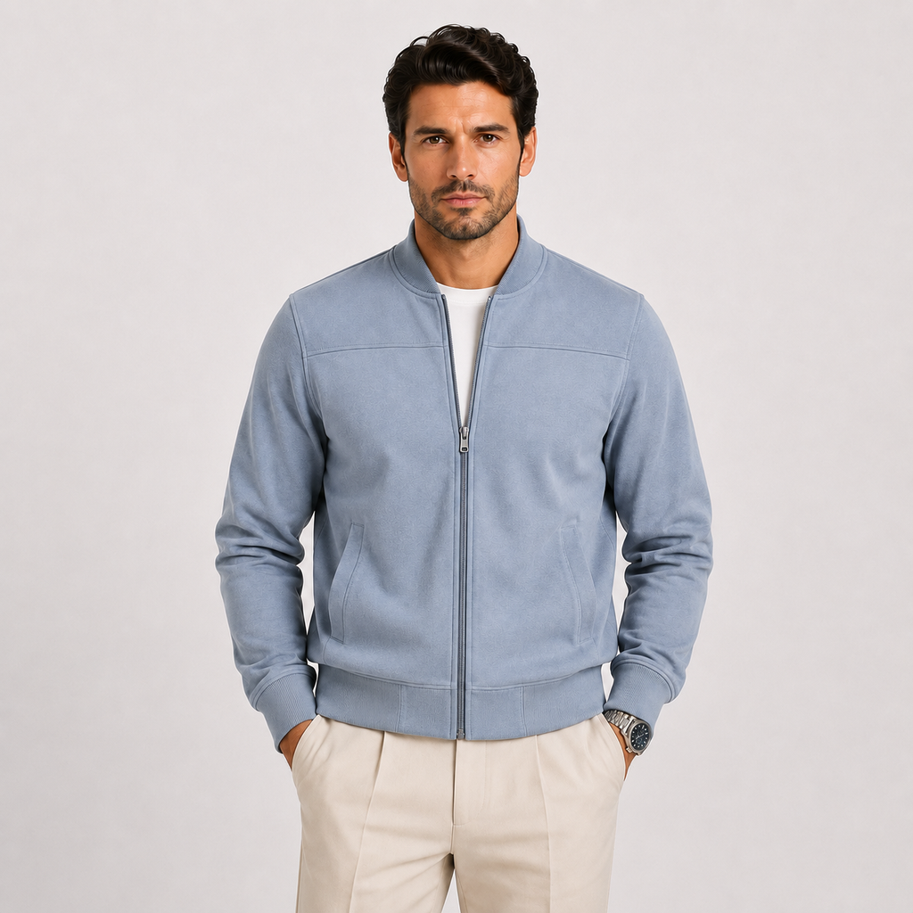 Suede-Look Bomber Jacket