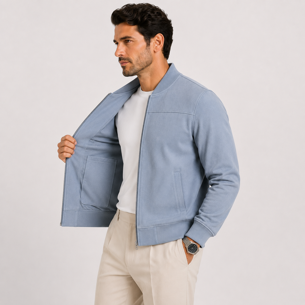 Suede-Look Bomber Jacket