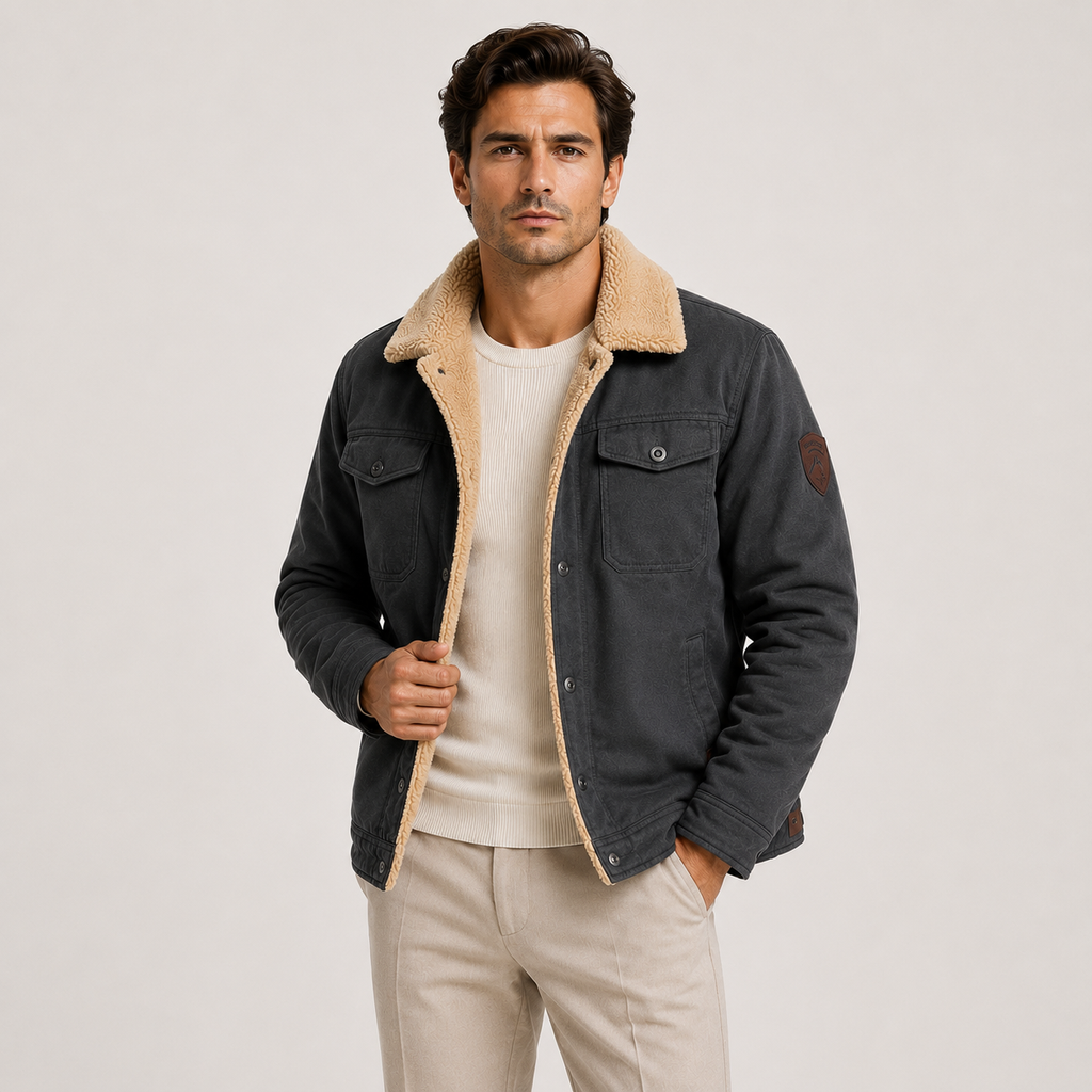 Fleece-Lined Utility Jacket