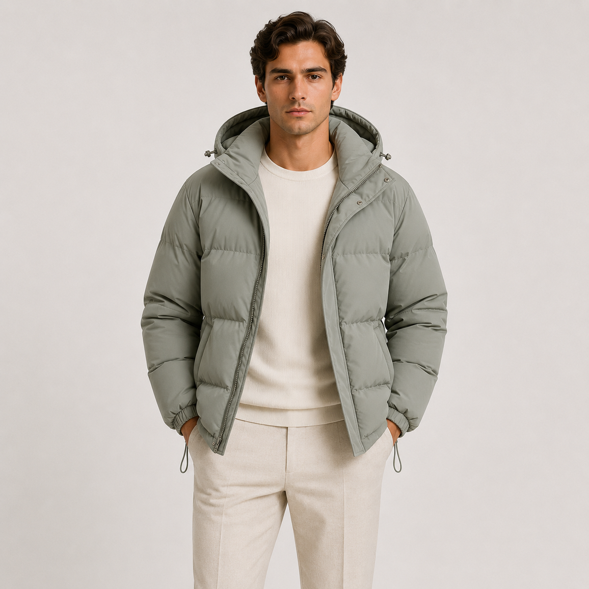 Lightweight Hooded Puffer Jacket