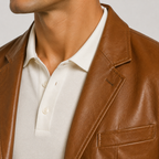 Leather-Look Blazer Jacket