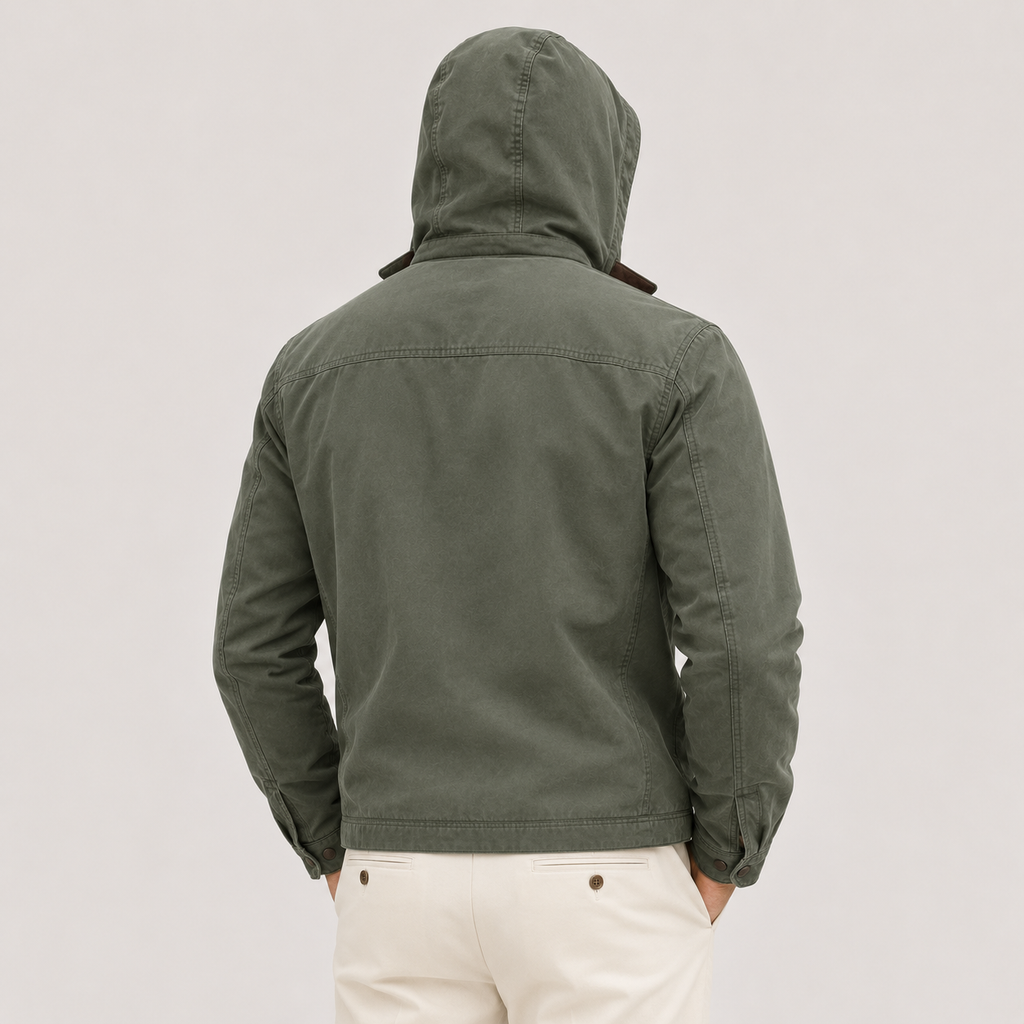 Fleece-Lined Hooded Jacket