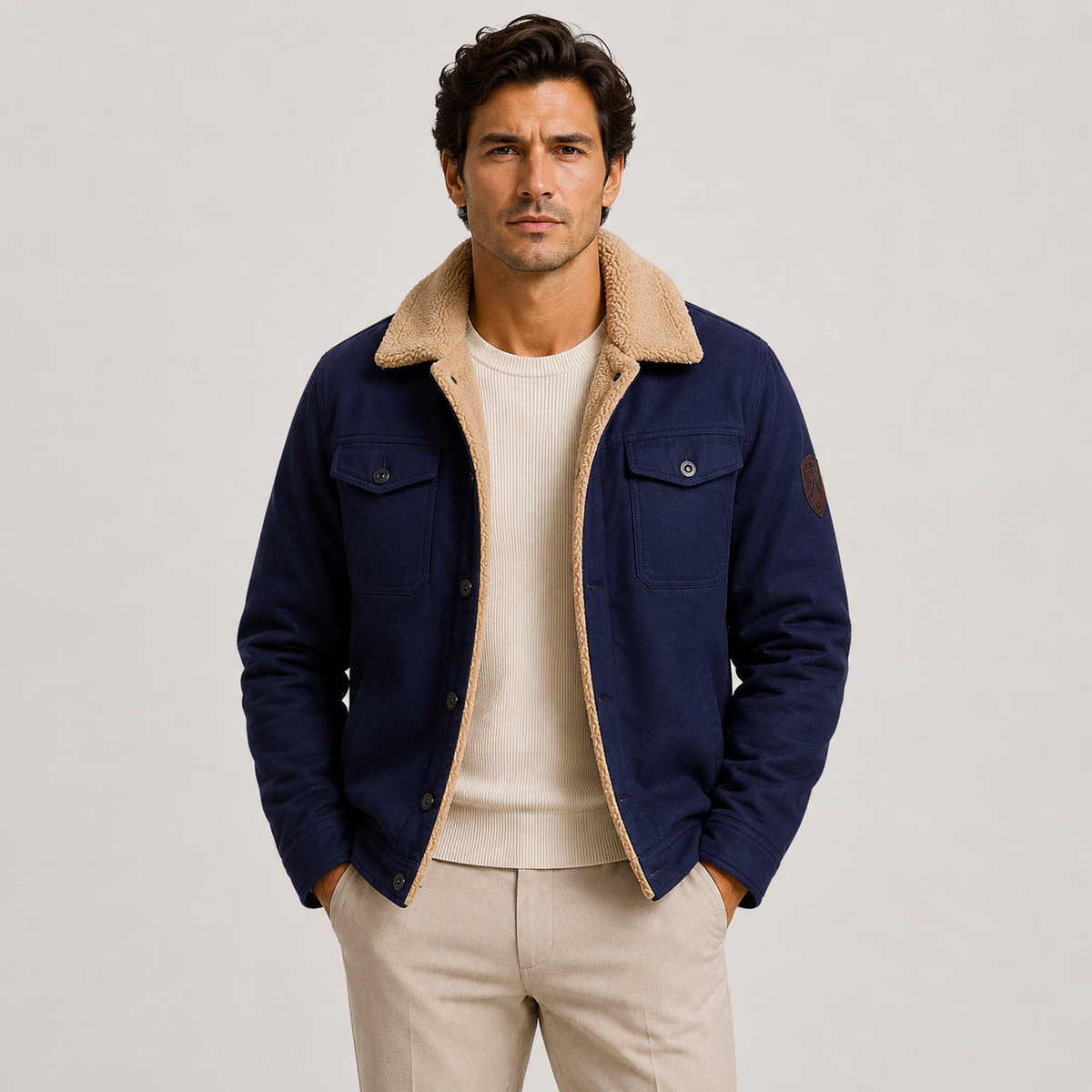 Fleece-Lined Utility Jacket