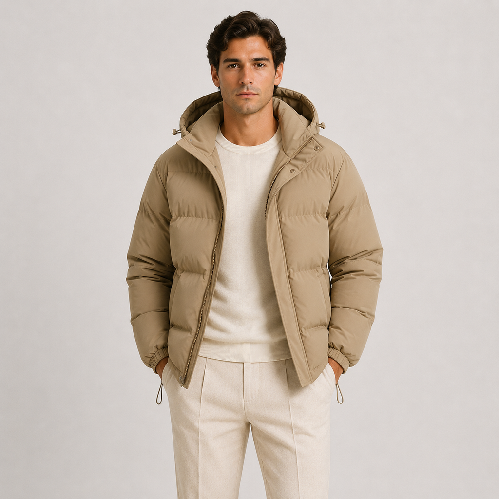 Lightweight Hooded Puffer Jacket