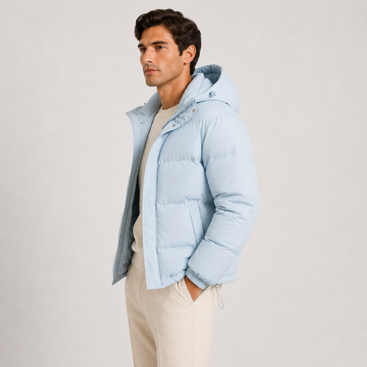 Lightweight Hooded Puffer Jacket
