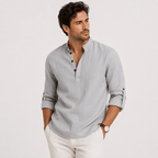 Casual Long Sleeve Henley Shirt Lightweight - Secranzo