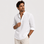 Casual Long Sleeve Henley Shirt Lightweight - Secranzo