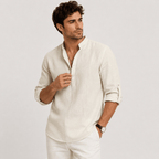 Casual Long Sleeve Henley Shirt Lightweight - Secranzo