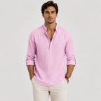 Casual Long Sleeve Henley Shirt Lightweight - Secranzo
