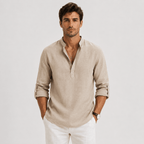 Casual Long Sleeve Henley Shirt Lightweight - Secranzo