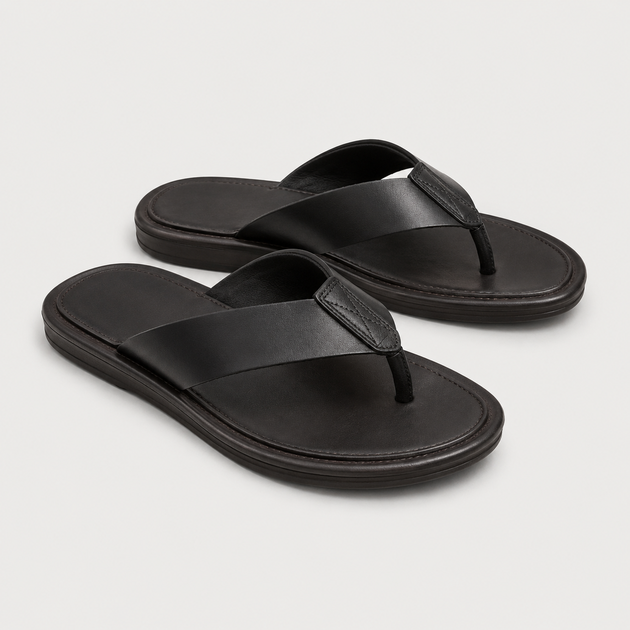 Leather Slide Sandals