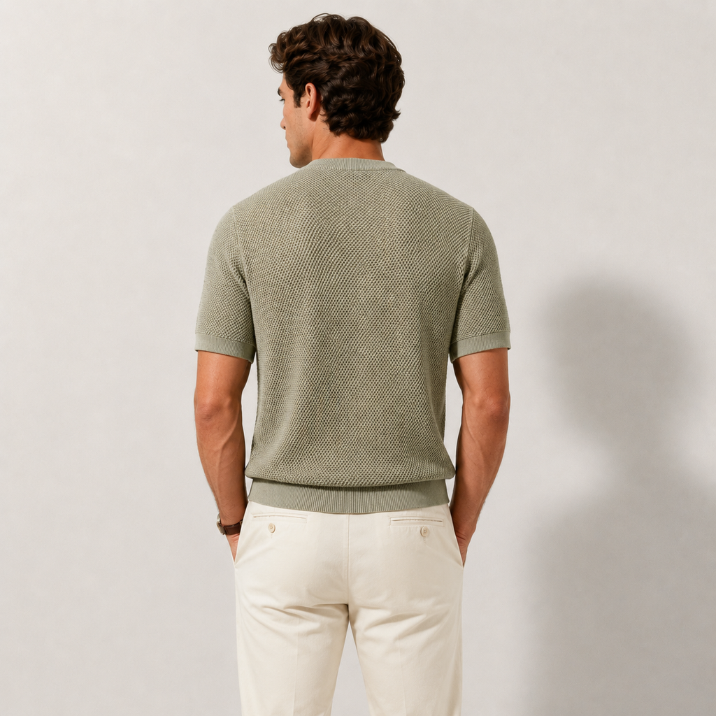 Textured Knit Crewneck Tee