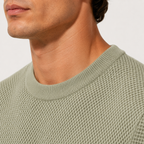 Textured Knit Crewneck Tee