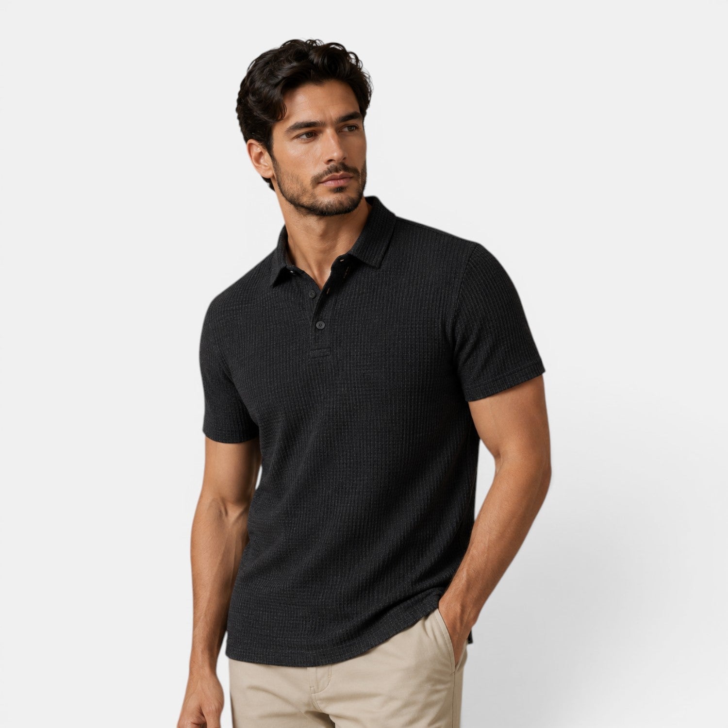 Refined Textured Polo Shirt