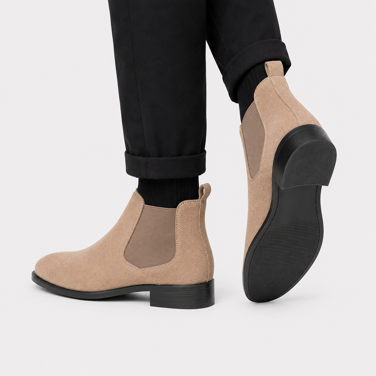 Suede Chelsea Slip-On Boots