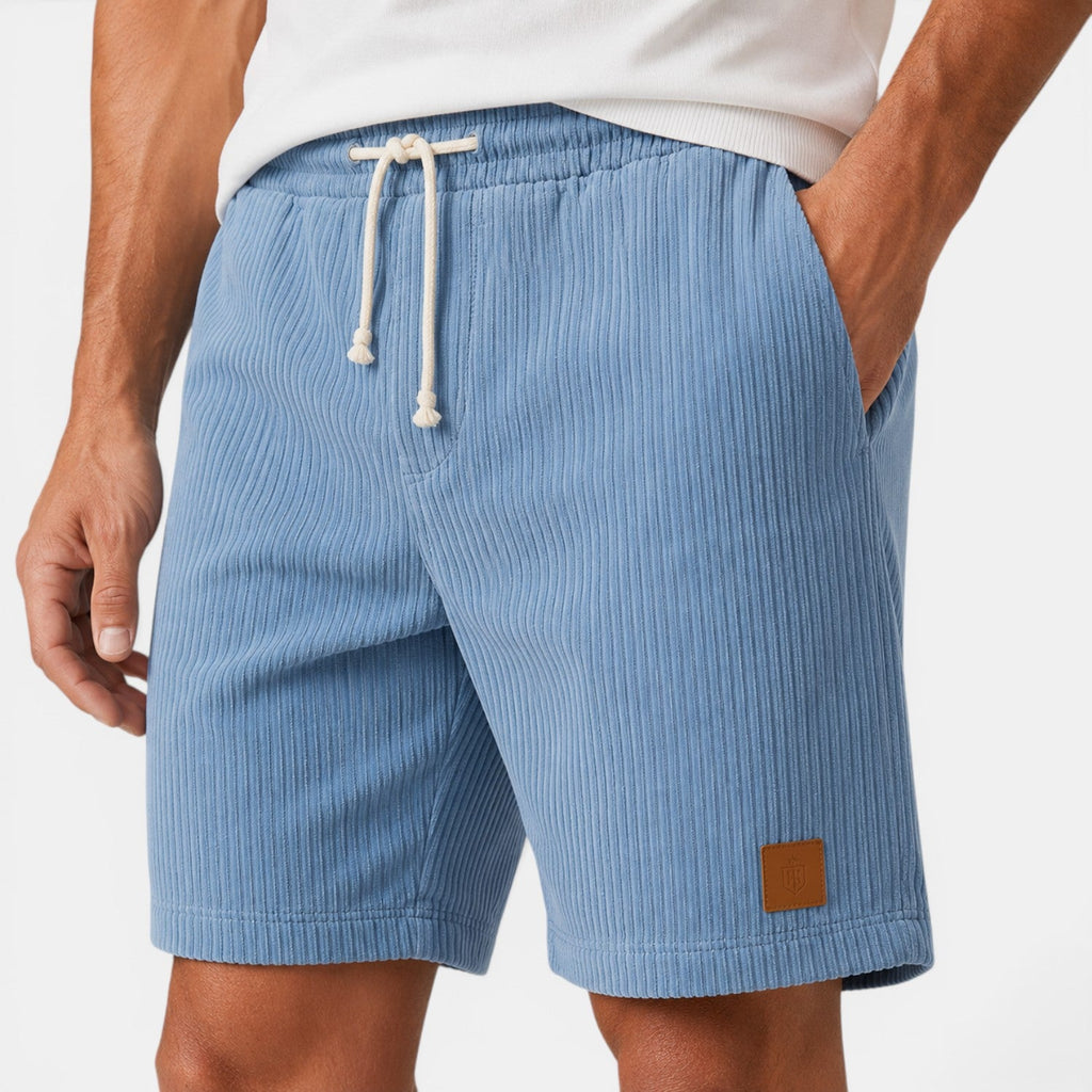 Soft Corduroy Drawstring Shorts