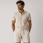 Linen Blend Tailored Shorts