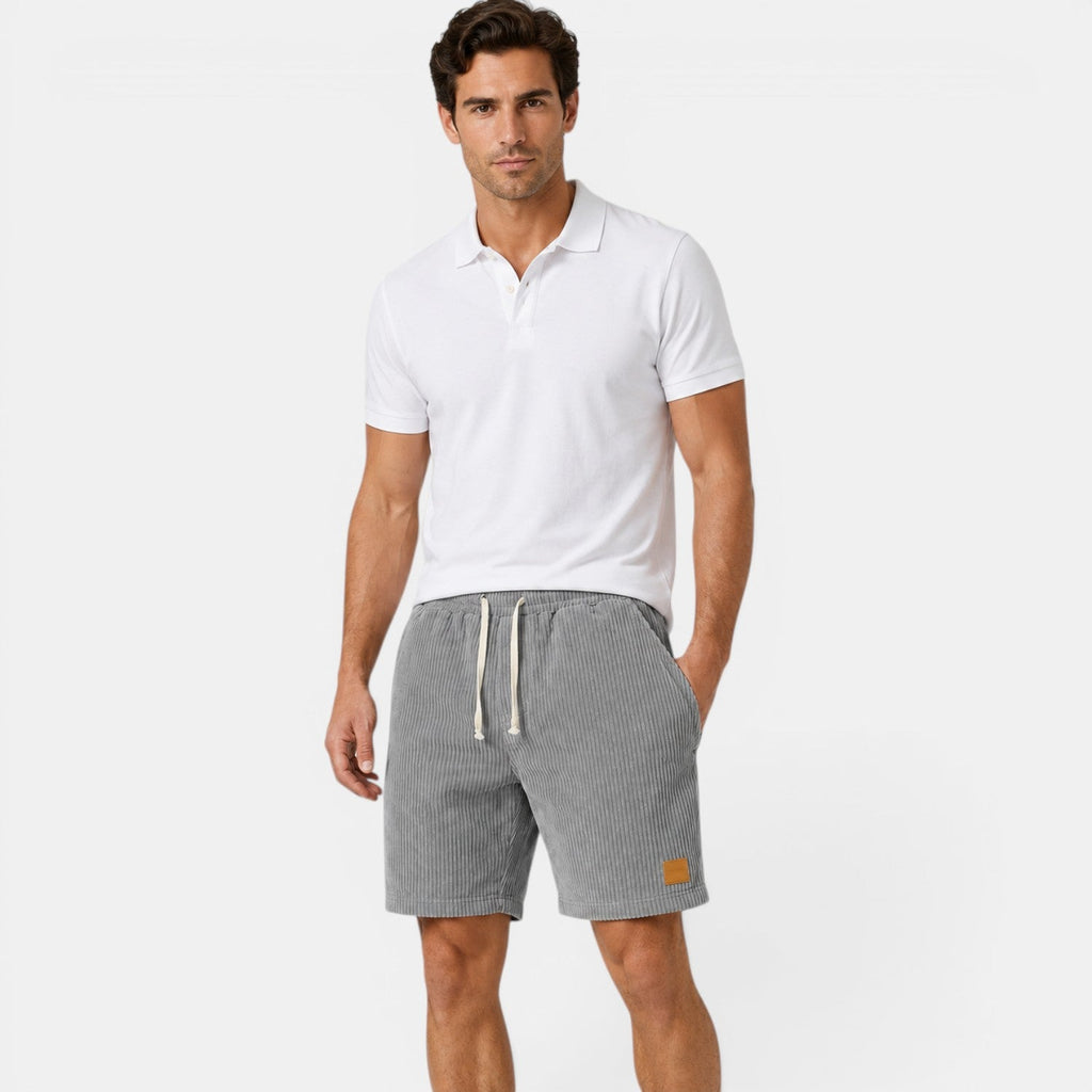 Soft Corduroy Drawstring Shorts