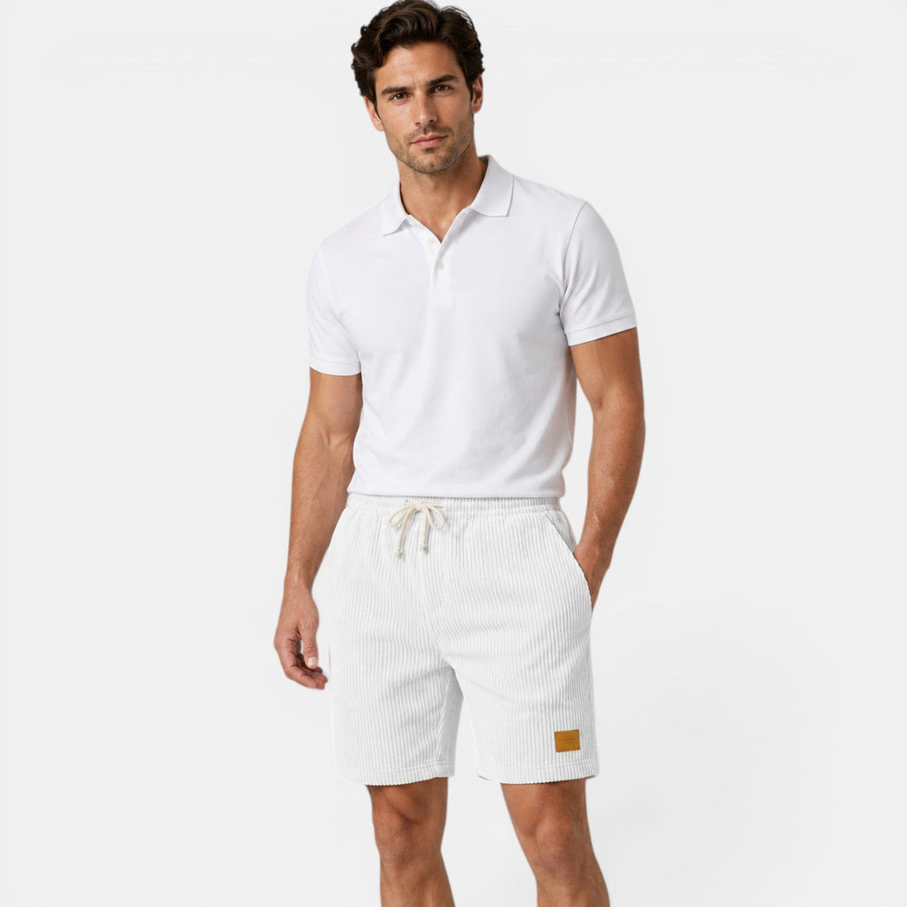 Soft Corduroy Drawstring Shorts
