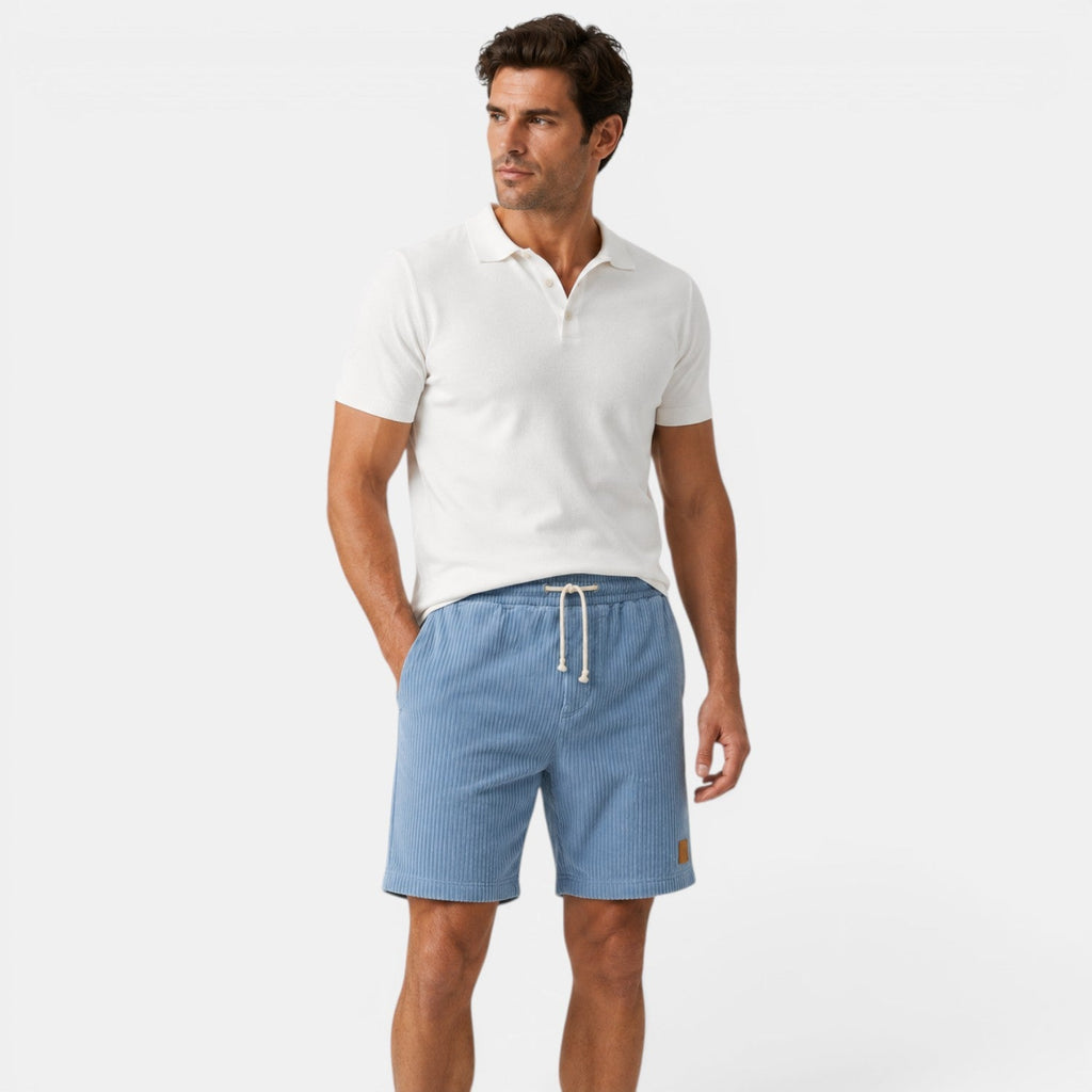 Soft Corduroy Drawstring Shorts