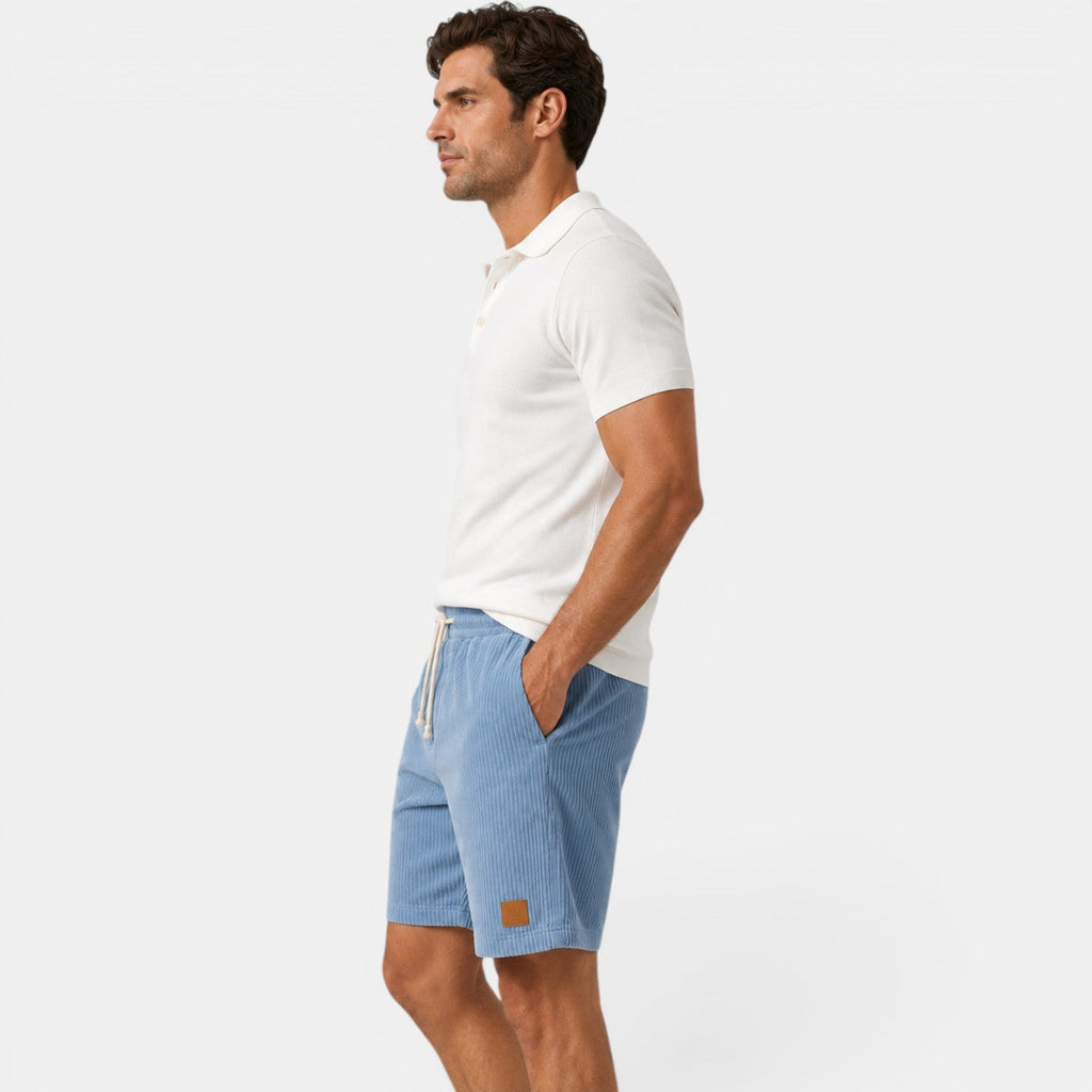 Soft Corduroy Drawstring Shorts