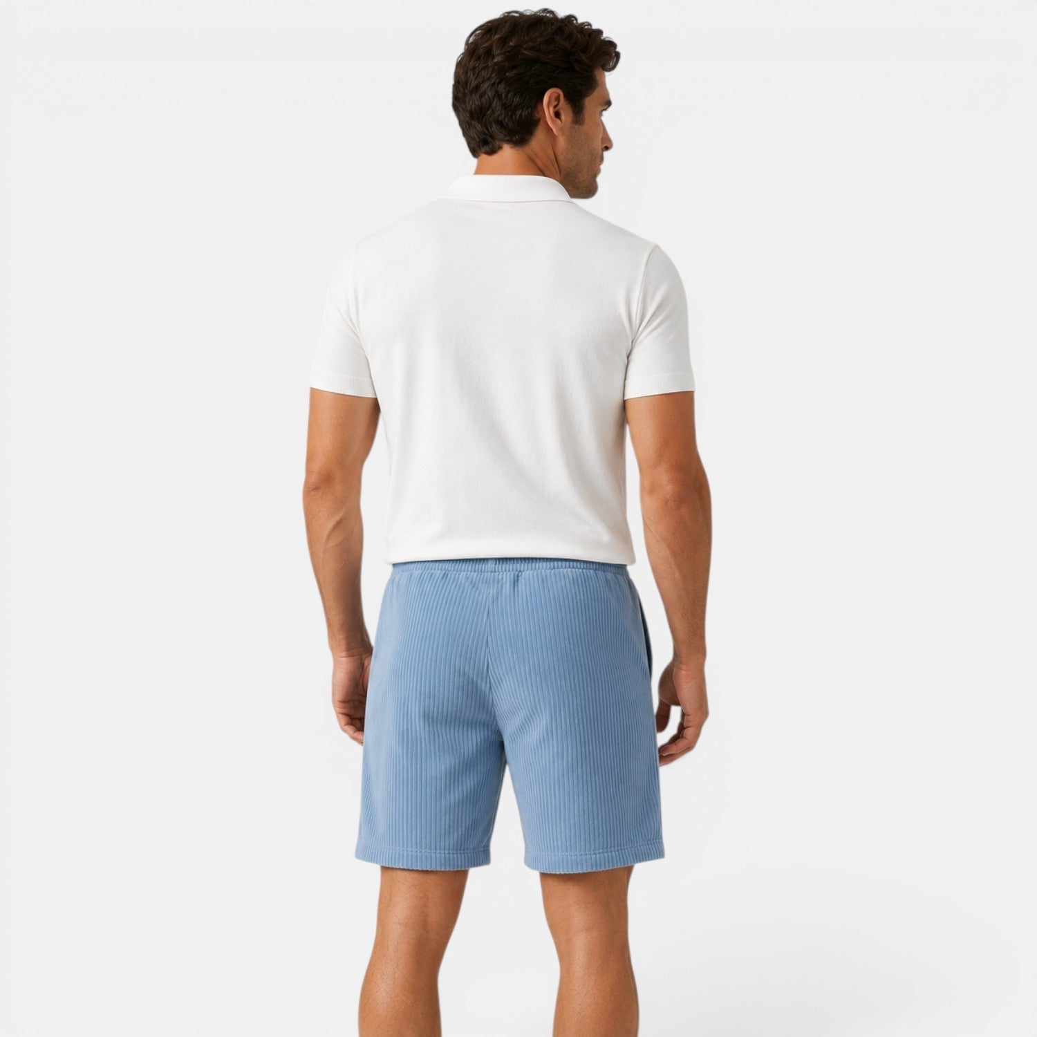 Soft Corduroy Drawstring Shorts