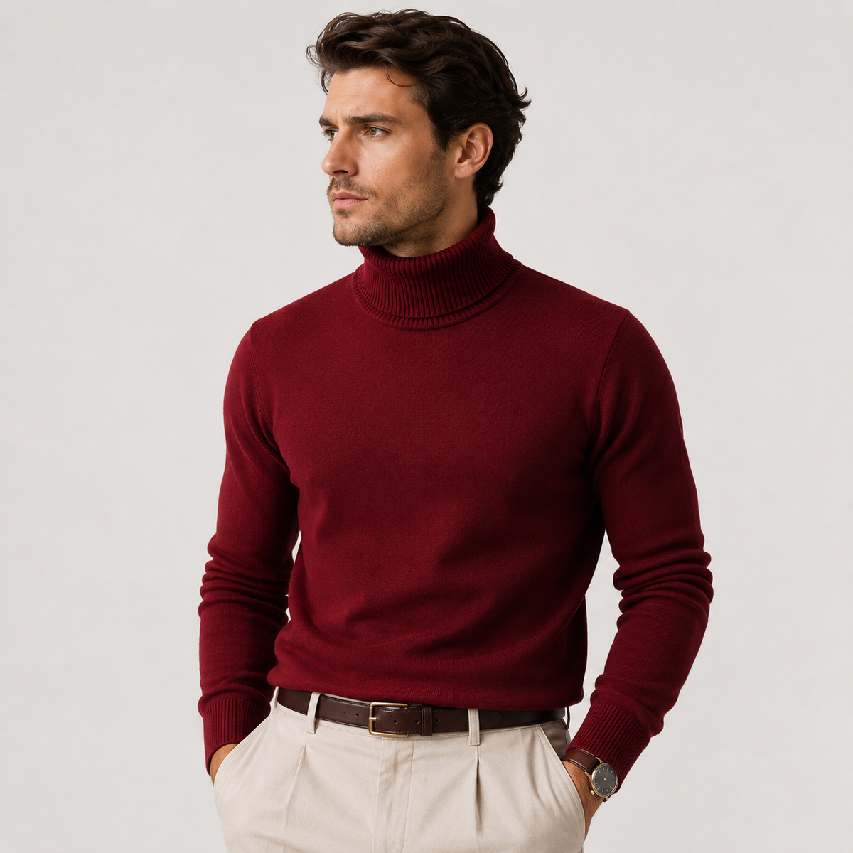 Knit Roll Neck Sweater