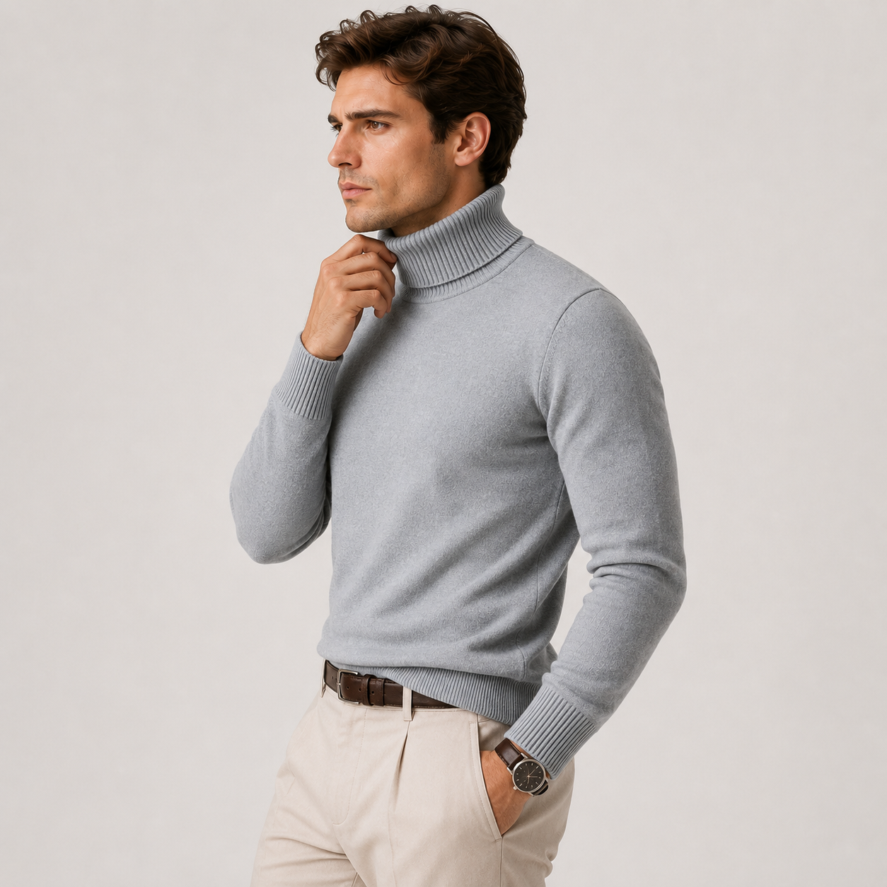 Knit Roll Neck Sweater