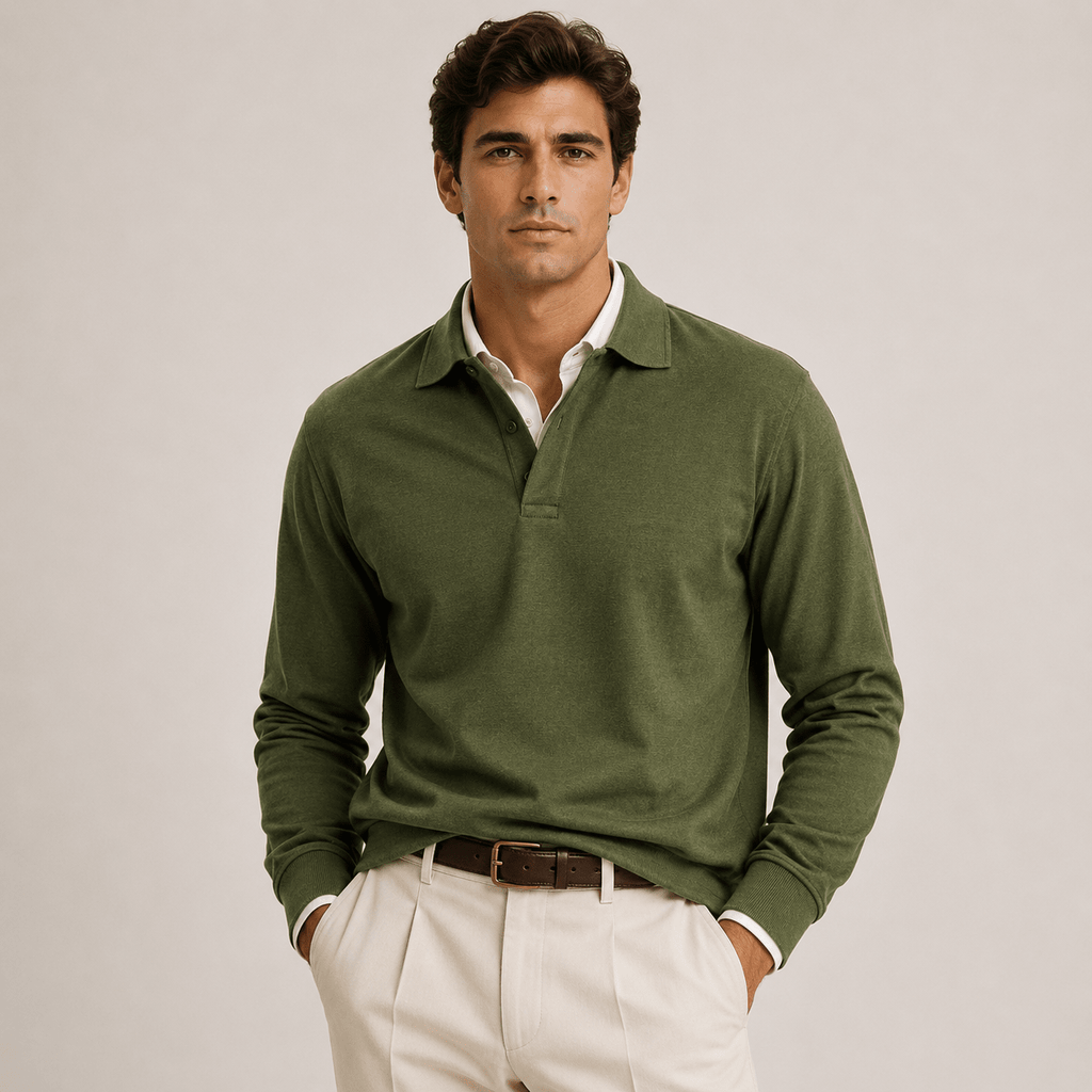 Heritage Long Sleeve Polo Timeless Refined Style - Secranzo