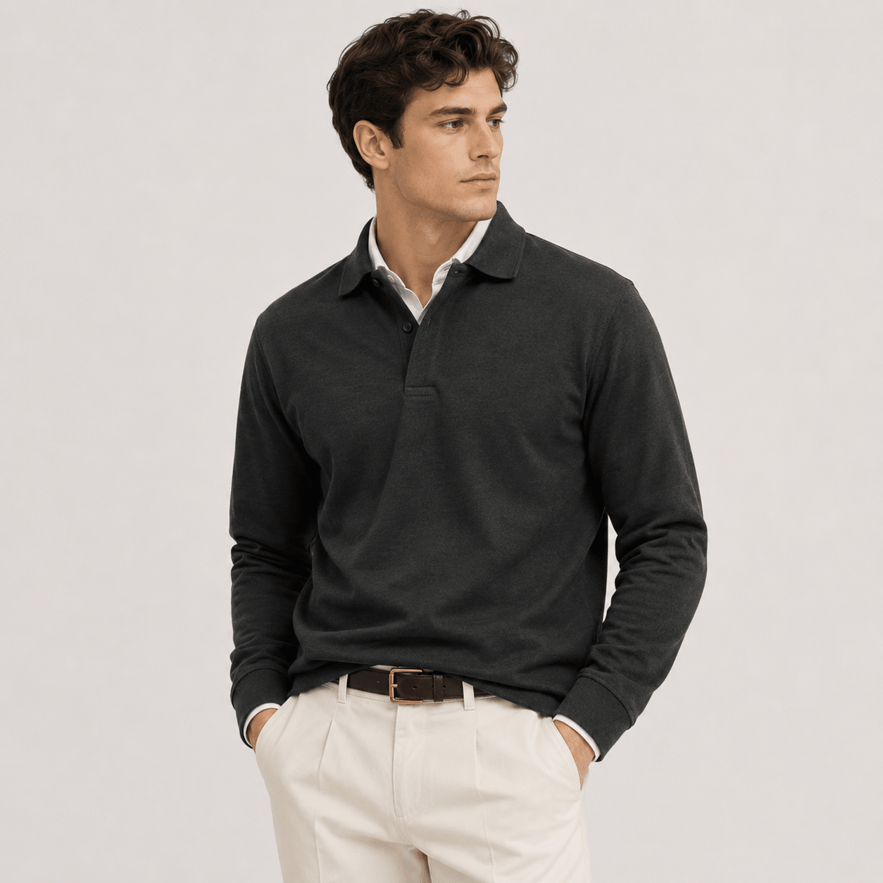 Heritage Long Sleeve Polo Timeless Refined Style - Secranzo