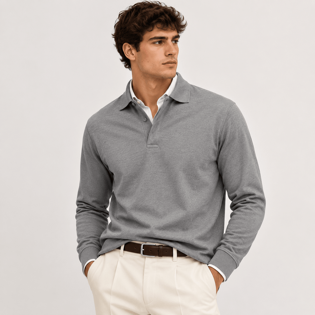 Heritage Long Sleeve Polo Timeless Refined Style - Secranzo