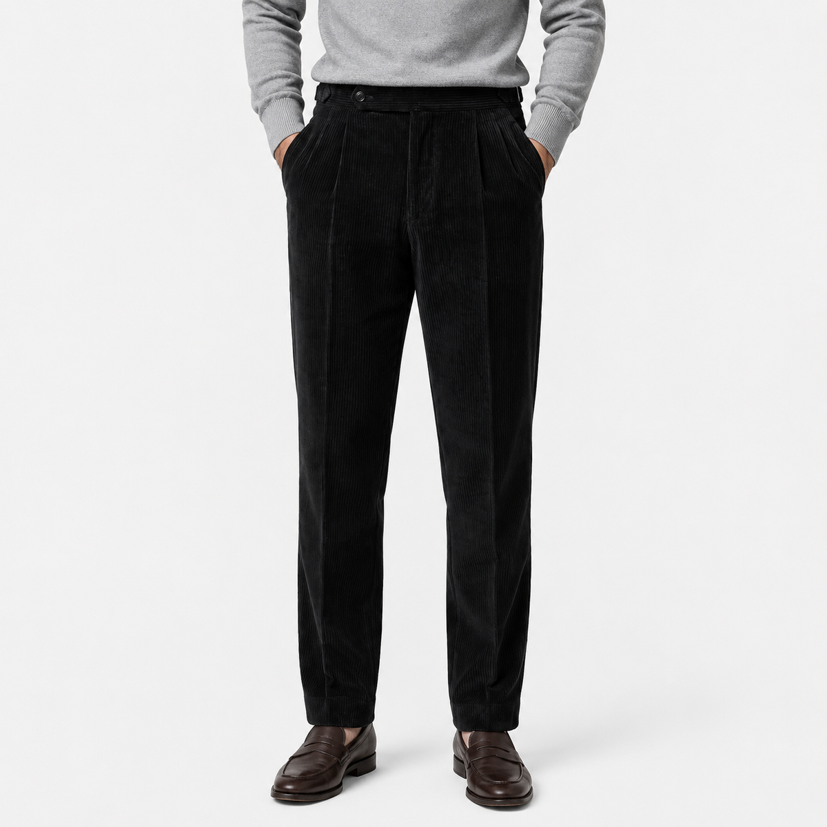 Pleated Corduroy Trousers