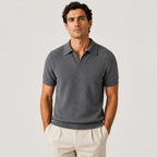 Textured Knit Polo Shirt
