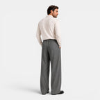 Wide-Leg Pleated Trousers