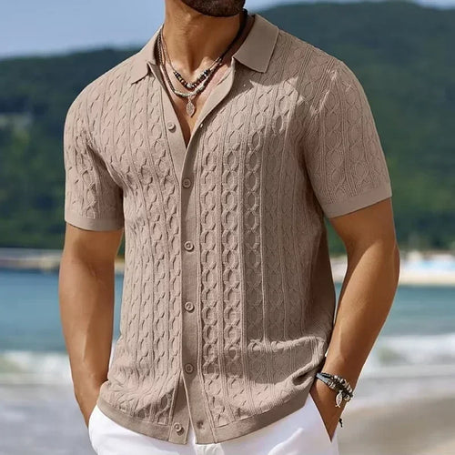 Breathable Knitted Polo Shirt