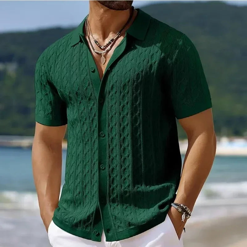 Breathable Knitted Polo Shirt