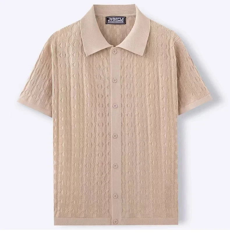Breathable Knitted Polo Shirt