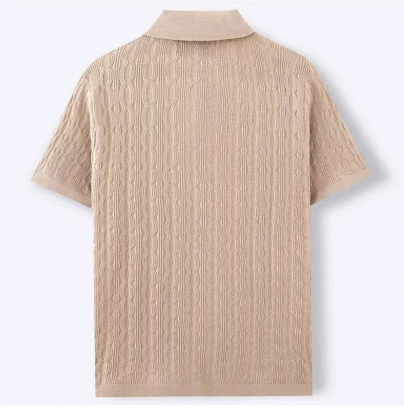 Breathable Knitted Polo Shirt