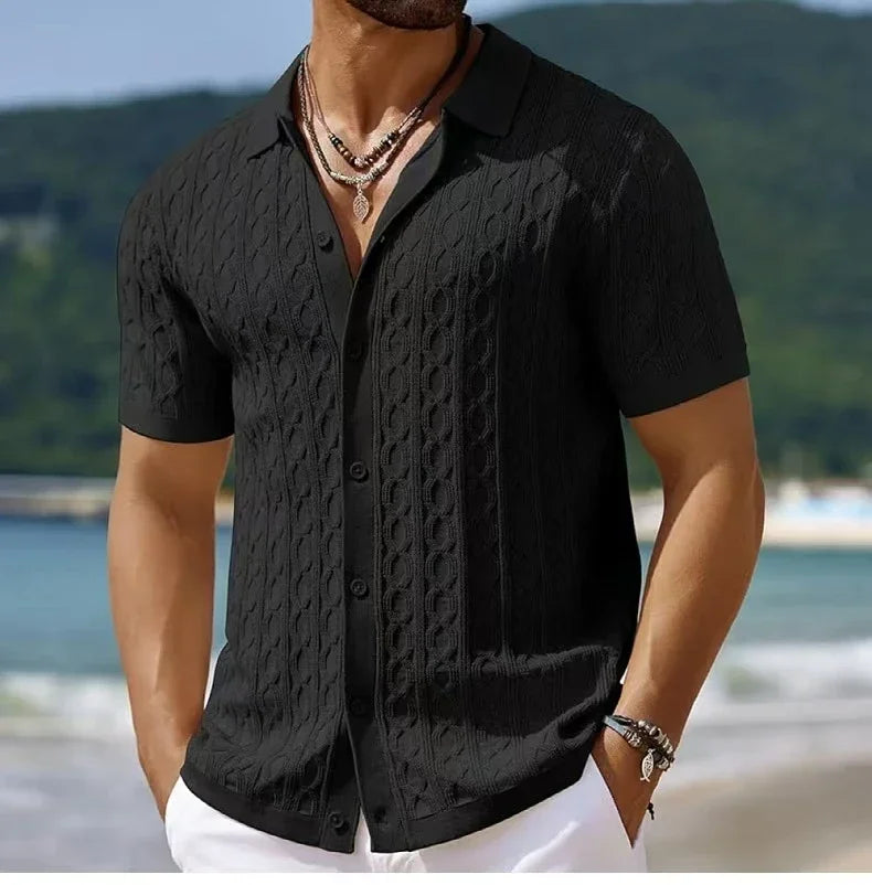 Breathable Knitted Polo Shirt