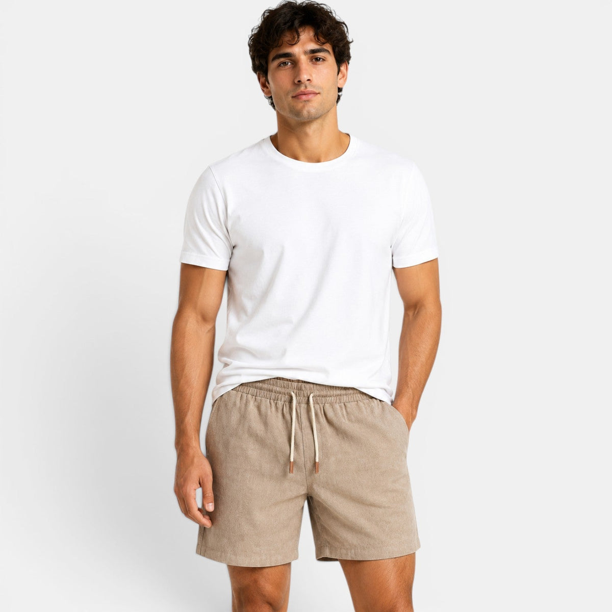 Drawstring Linen Shorts