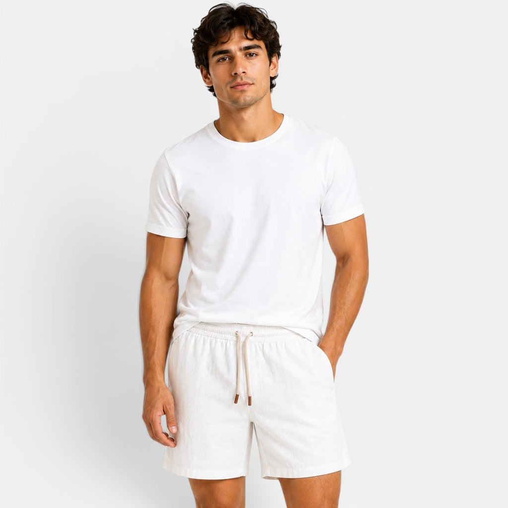 Drawstring Linen Shorts
